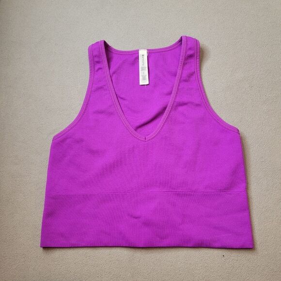 Athleta Pink Workout Crop Top Size Small - Picture 1 of 5